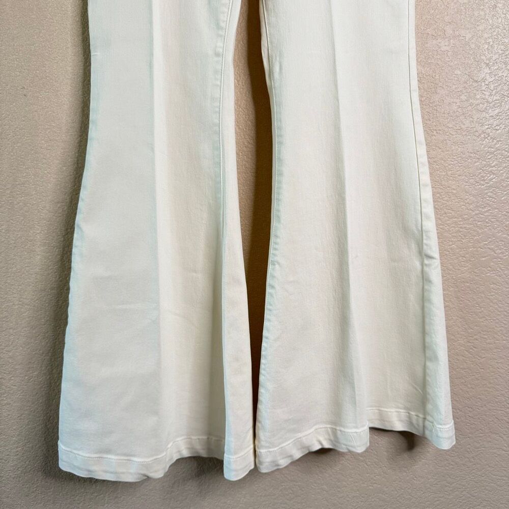 We the Free People Venice Beach Flare Jean Womens 32 Ivory White Stretch Boho - Picture 4 of 16